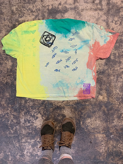 Fishtail Bangs cropped tee by Glowspace Arts